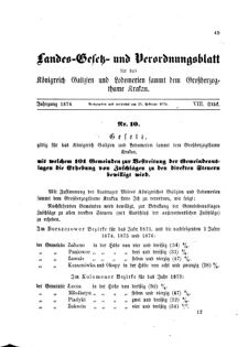 Landes-Gesetz- und Verordnungsblatt für das Königreich Galizien und Lodomerien sammt dem Großherzogthume Krakau 18740215 Seite: 1