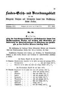 Landes-Gesetz- und Verordnungsblatt für das Königreich Galizien und Lodomerien sammt dem Großherzogthume Krakau