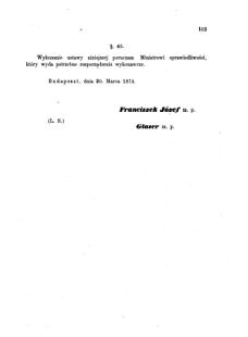 Landes-Gesetz- und Verordnungsblatt für das Königreich Galizien und Lodomerien sammt dem Großherzogthume Krakau 1874bl01 Seite: 103