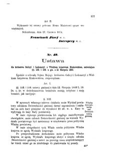 Landes-Gesetz- und Verordnungsblatt für das Königreich Galizien und Lodomerien sammt dem Großherzogthume Krakau 1874bl01 Seite: 177