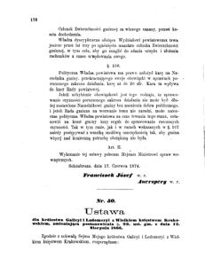 Landes-Gesetz- und Verordnungsblatt für das Königreich Galizien und Lodomerien sammt dem Großherzogthume Krakau 1874bl01 Seite: 178