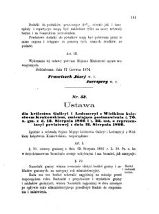 Landes-Gesetz- und Verordnungsblatt für das Königreich Galizien und Lodomerien sammt dem Großherzogthume Krakau 1874bl01 Seite: 181