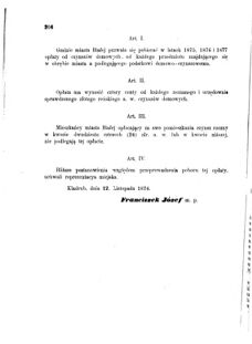 Landes-Gesetz- und Verordnungsblatt für das Königreich Galizien und Lodomerien sammt dem Großherzogthume Krakau 1874bl01 Seite: 206