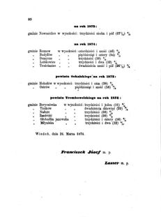 Landes-Gesetz- und Verordnungsblatt für das Königreich Galizien und Lodomerien sammt dem Großherzogthume Krakau 1874bl01 Seite: 80