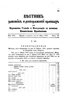 Landes-Gesetz- und Verordnungsblatt für das Königreich Galizien und Lodomerien sammt dem Großherzogthume Krakau 1874bl02 Seite: 59