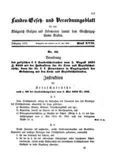 Landes-Gesetz- und Verordnungsblatt für das Königreich Galizien und Lodomerien sammt dem Großherzogthume Krakau 18750720 Seite: 1