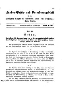 Landes-Gesetz- und Verordnungsblatt für das Königreich Galizien und Lodomerien sammt dem Großherzogthume Krakau