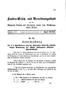 Landes-Gesetz- und Verordnungsblatt für das Königreich Galizien und Lodomerien sammt dem Großherzogthume Krakau 18751228 Seite: 1