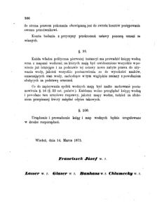 Landes-Gesetz- und Verordnungsblatt für das Königreich Galizien und Lodomerien sammt dem Großherzogthume Krakau 1875bl01 Seite: 106