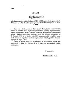 Landes-Gesetz- und Verordnungsblatt für das Königreich Galizien und Lodomerien sammt dem Großherzogthume Krakau 1875bl01 Seite: 160