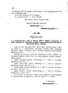 Landes-Gesetz- und Verordnungsblatt für das Königreich Galizien und Lodomerien sammt dem Großherzogthume Krakau 1875bl01 Seite: 172