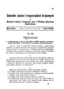 Landes-Gesetz- und Verordnungsblatt für das Königreich Galizien und Lodomerien sammt dem Großherzogthume Krakau 1875bl01 Seite: 173