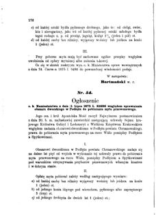 Landes-Gesetz- und Verordnungsblatt für das Königreich Galizien und Lodomerien sammt dem Großherzogthume Krakau 1875bl01 Seite: 176