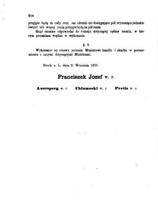 Landes-Gesetz- und Verordnungsblatt für das Königreich Galizien und Lodomerien sammt dem Großherzogthume Krakau 1875bl01 Seite: 214