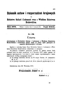 Landes-Gesetz- und Verordnungsblatt für das Königreich Galizien und Lodomerien sammt dem Großherzogthume Krakau 1875bl01 Seite: 235