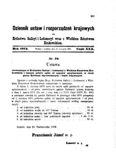 Landes-Gesetz- und Verordnungsblatt für das Königreich Galizien und Lodomerien sammt dem Großherzogthume Krakau 1875bl01 Seite: 239