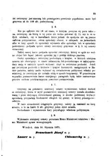 Landes-Gesetz- und Verordnungsblatt für das Königreich Galizien und Lodomerien sammt dem Großherzogthume Krakau 1875bl01 Seite: 25