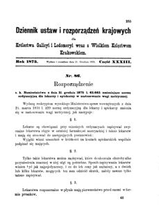 Landes-Gesetz- und Verordnungsblatt für das Königreich Galizien und Lodomerien sammt dem Großherzogthume Krakau 1875bl01 Seite: 257