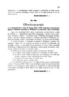 Landes-Gesetz- und Verordnungsblatt für das Königreich Galizien und Lodomerien sammt dem Großherzogthume Krakau 1875bl01 Seite: 29