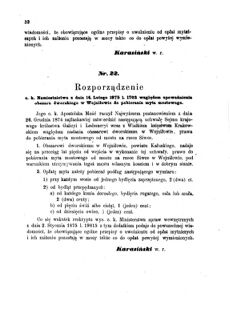 Landes-Gesetz- und Verordnungsblatt für das Königreich Galizien und Lodomerien sammt dem Großherzogthume Krakau 1875bl01 Seite: 32