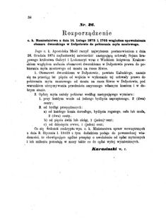 Landes-Gesetz- und Verordnungsblatt für das Königreich Galizien und Lodomerien sammt dem Großherzogthume Krakau 1875bl01 Seite: 36