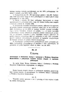 Landes-Gesetz- und Verordnungsblatt für das Königreich Galizien und Lodomerien sammt dem Großherzogthume Krakau 1875bl01 Seite: 7