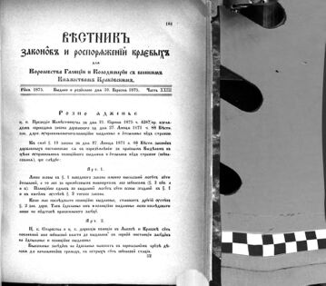 Landes-Gesetz- und Verordnungsblatt für das Königreich Galizien und Lodomerien sammt dem Großherzogthume Krakau 1875bl02 Seite: 177