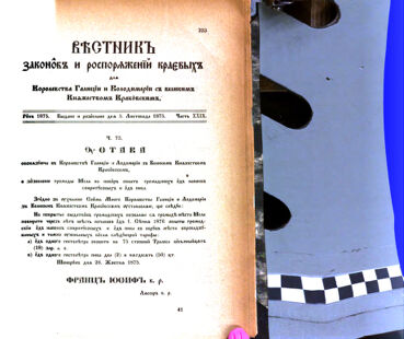 Landes-Gesetz- und Verordnungsblatt für das Königreich Galizien und Lodomerien sammt dem Großherzogthume Krakau 1875bl02 Seite: 229