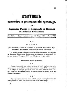 Landes-Gesetz- und Verordnungsblatt für das Königreich Galizien und Lodomerien sammt dem Großherzogthume Krakau 1875bl02 Seite: 41