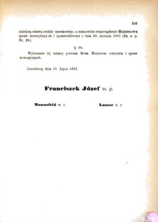 Landes-Gesetz- und Verordnungsblatt für das Königreich Galizien und Lodomerien sammt dem Großherzogthume Krakau 1876bl01 Seite: 105