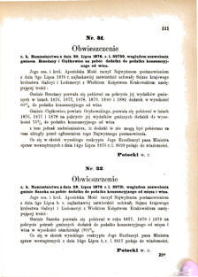 Landes-Gesetz- und Verordnungsblatt für das Königreich Galizien und Lodomerien sammt dem Großherzogthume Krakau 1876bl01 Seite: 111