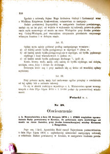 Landes-Gesetz- und Verordnungsblatt für das Königreich Galizien und Lodomerien sammt dem Großherzogthume Krakau 1876bl01 Seite: 118