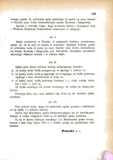 Landes-Gesetz- und Verordnungsblatt für das Königreich Galizien und Lodomerien sammt dem Großherzogthume Krakau 1876bl01 Seite: 119