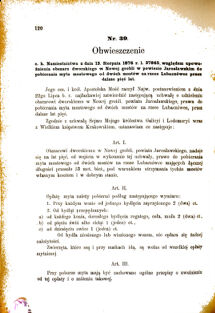 Landes-Gesetz- und Verordnungsblatt für das Königreich Galizien und Lodomerien sammt dem Großherzogthume Krakau 1876bl01 Seite: 120