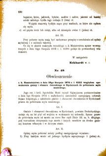 Landes-Gesetz- und Verordnungsblatt für das Königreich Galizien und Lodomerien sammt dem Großherzogthume Krakau 1876bl01 Seite: 130