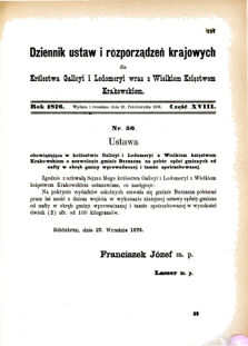 Landes-Gesetz- und Verordnungsblatt für das Königreich Galizien und Lodomerien sammt dem Großherzogthume Krakau 1876bl01 Seite: 227