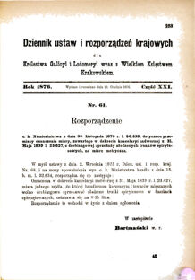 Landes-Gesetz- und Verordnungsblatt für das Königreich Galizien und Lodomerien sammt dem Großherzogthume Krakau 1876bl01 Seite: 233