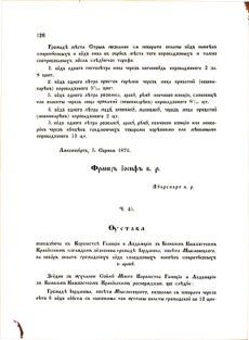 Landes-Gesetz- und Verordnungsblatt für das Königreich Galizien und Lodomerien sammt dem Großherzogthume Krakau 1876bl02 Seite: 126