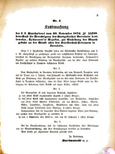 Landes-Gesetz- und Verordnungsblatt für das Königreich Galizien und Lodomerien sammt dem Großherzogthume Krakau 18770110 Seite: 5