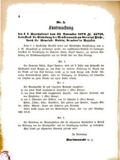 Landes-Gesetz- und Verordnungsblatt für das Königreich Galizien und Lodomerien sammt dem Großherzogthume Krakau 18770110 Seite: 6