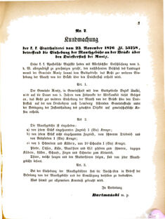 Landes-Gesetz- und Verordnungsblatt für das Königreich Galizien und Lodomerien sammt dem Großherzogthume Krakau 18770110 Seite: 7