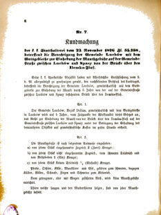 Landes-Gesetz- und Verordnungsblatt für das Königreich Galizien und Lodomerien sammt dem Großherzogthume Krakau 18770110 Seite: 8