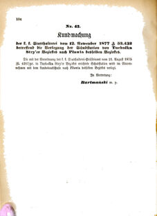 Landes-Gesetz- und Verordnungsblatt für das Königreich Galizien und Lodomerien sammt dem Großherzogthume Krakau 18771123 Seite: 2