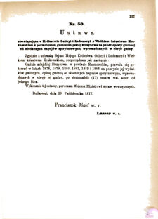 Landes-Gesetz- und Verordnungsblatt für das Königreich Galizien und Lodomerien sammt dem Großherzogthume Krakau 1877bl01 Seite: 107