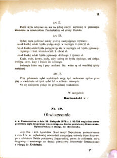 Landes-Gesetz- und Verordnungsblatt für das Königreich Galizien und Lodomerien sammt dem Großherzogthume Krakau 1877bl01 Seite: 11