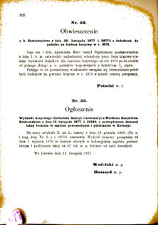 Landes-Gesetz- und Verordnungsblatt für das Königreich Galizien und Lodomerien sammt dem Großherzogthume Krakau 1877bl01 Seite: 112