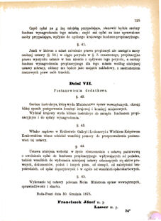 Landes-Gesetz- und Verordnungsblatt für das Königreich Galizien und Lodomerien sammt dem Großherzogthume Krakau 1877bl01 Seite: 125