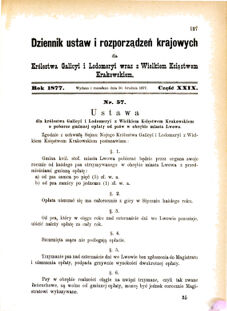 Landes-Gesetz- und Verordnungsblatt für das Königreich Galizien und Lodomerien sammt dem Großherzogthume Krakau 1877bl01 Seite: 127