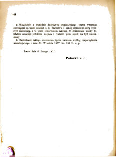 Landes-Gesetz- und Verordnungsblatt für das Königreich Galizien und Lodomerien sammt dem Großherzogthume Krakau 1877bl01 Seite: 48