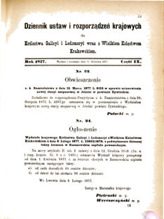 Landes-Gesetz- und Verordnungsblatt für das Königreich Galizien und Lodomerien sammt dem Großherzogthume Krakau 1877bl01 Seite: 57